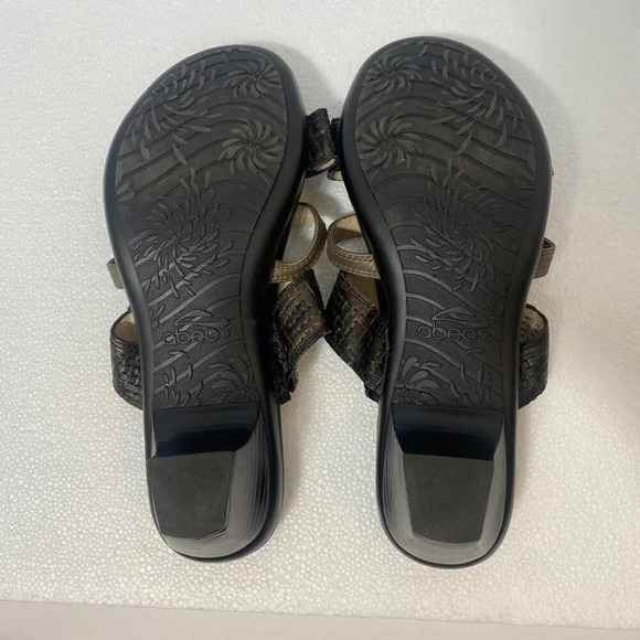 Abeo Gillian Neutral Women's Sandals Slides Adjustable Straps Dress Heels Sz 9 - Picture 12 of 12